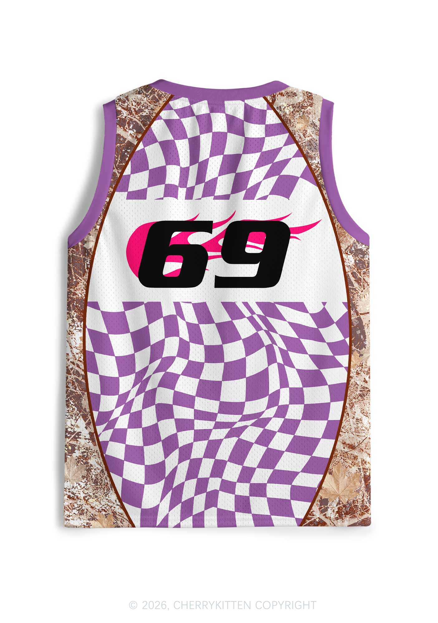 Purple Plaid Dyke Pride Y2K Sport Jersey Tank Cherrykitten