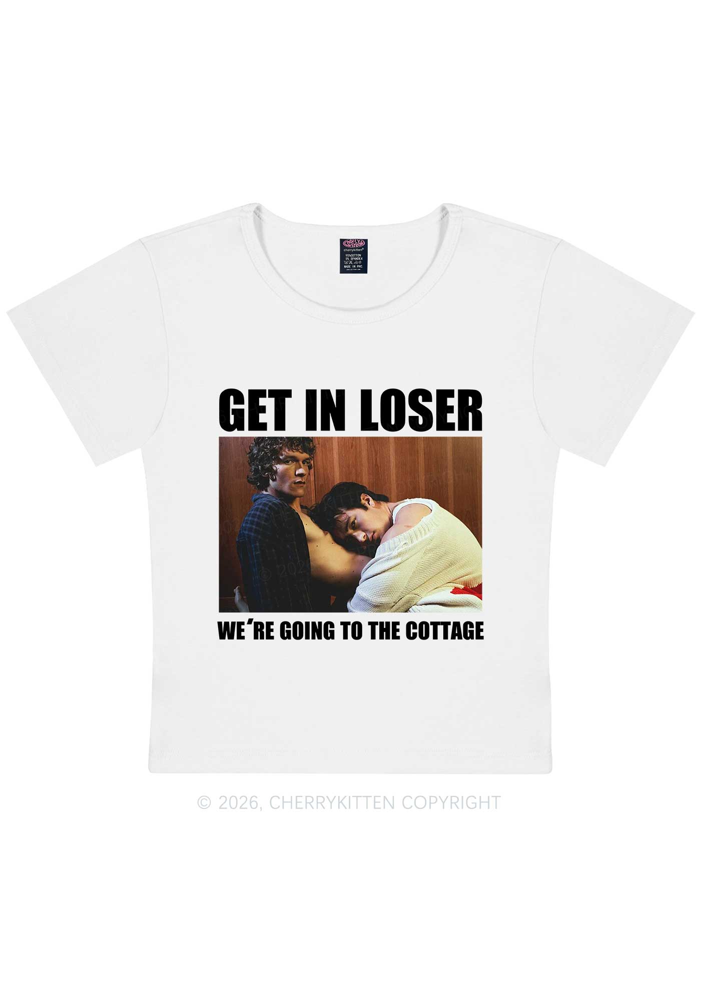 We Are Going To Cottage HR Y2K Baby Tee Cherrykitten