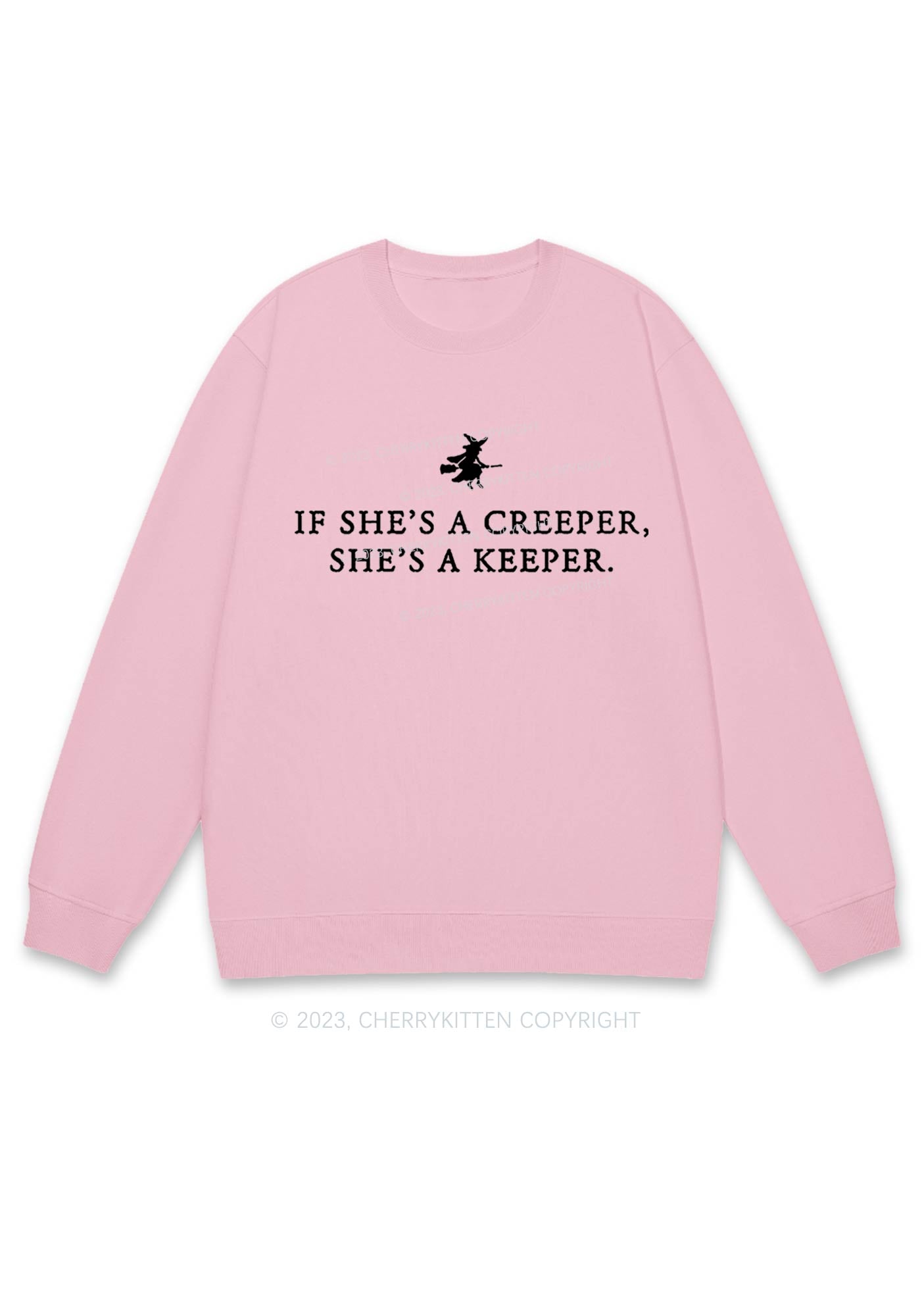 She's A Keeper Halloween Y2K Sweatshirt Cherrykitten