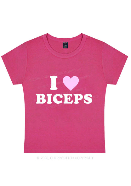 I Love Biceps Valentine's Day Y2K Baby Tee Cherrykitten