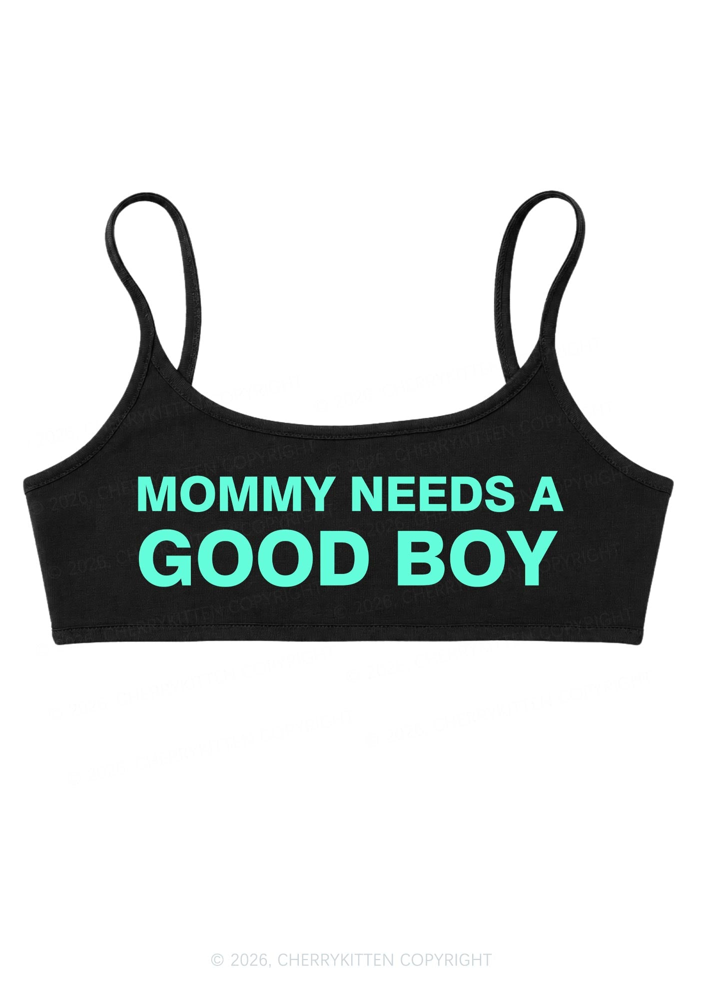 Mommy Needs A Good Boy Y2K Super Crop Cami Cherrykitten