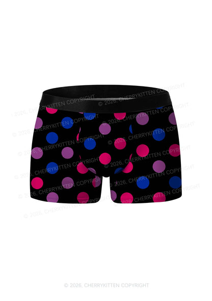 Bisexual Dots On Black Pride Y2K Print Men Boxer Briefs Cherrykitten