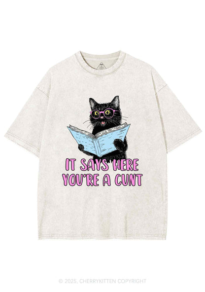You Are A Cxxt Y2K Shirts Washed Tee Cherrykitten