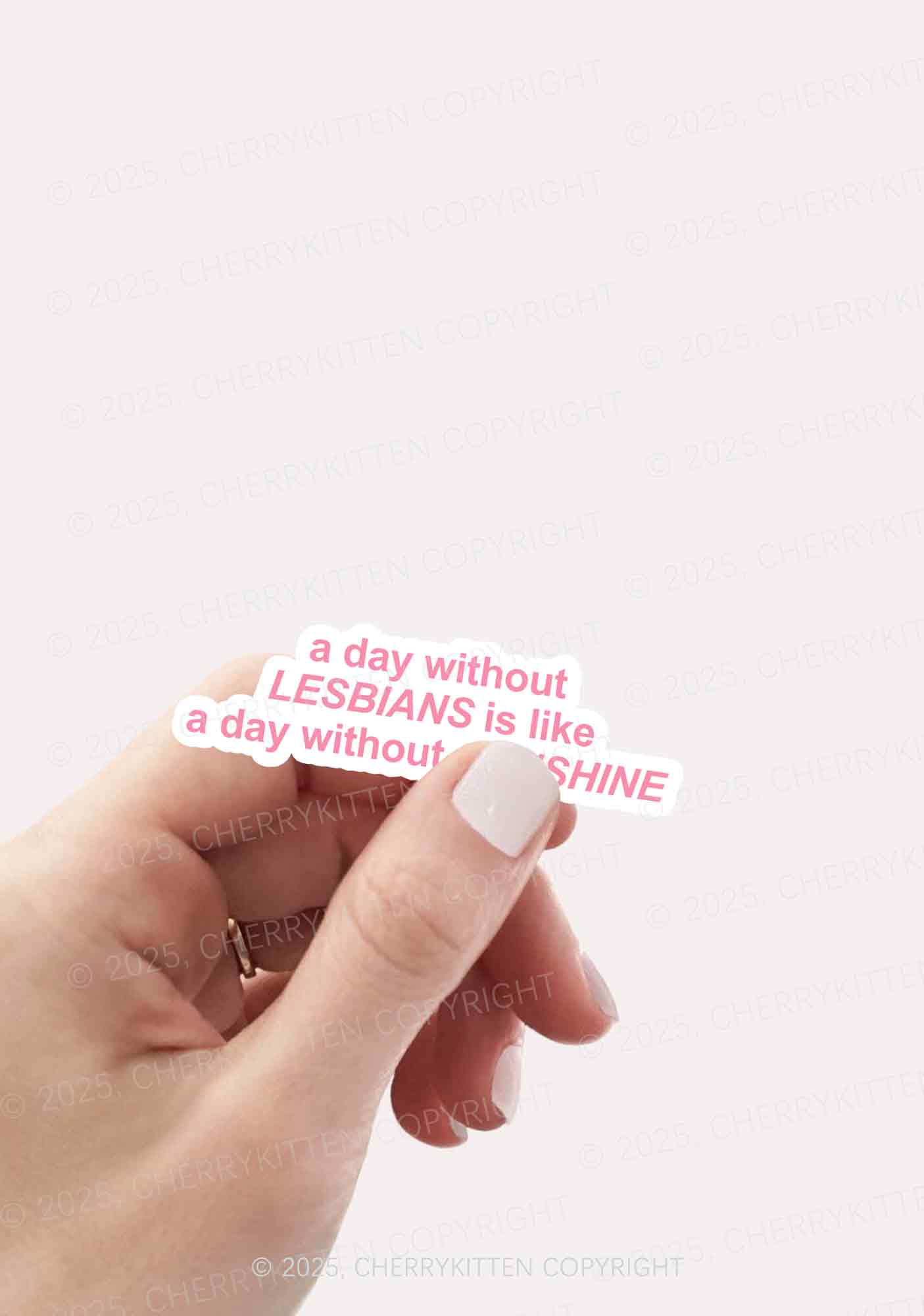 Lesbians Sunshine Pride 1Pc Y2K Sticker Cherrykitten