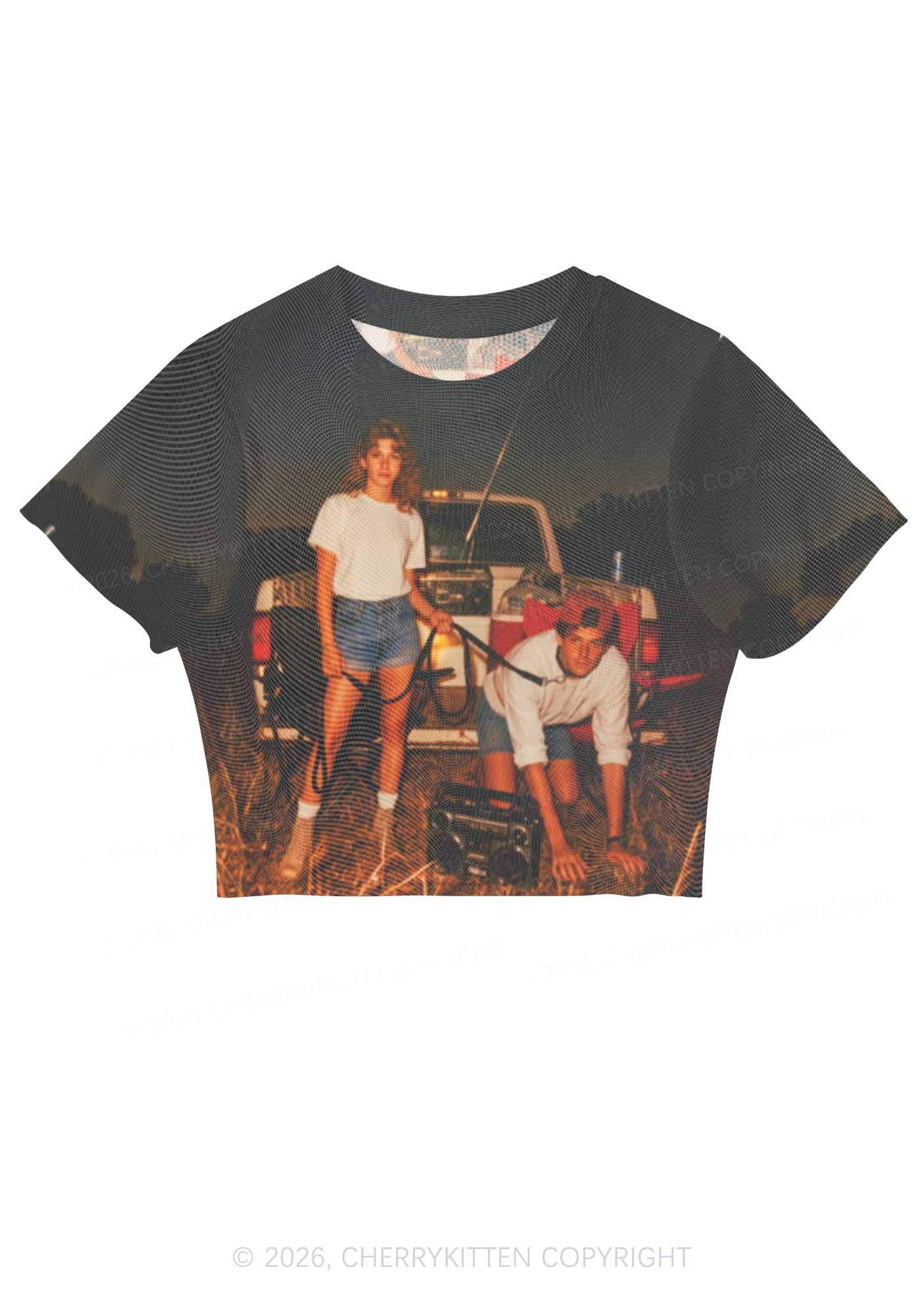 Outdoor Pet Boy Y2K Mesh Crop Top Cherrykitten