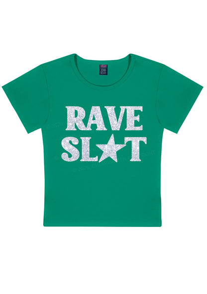 Glitter Rave Slxt Y2K Baby Tee Cherrykitten