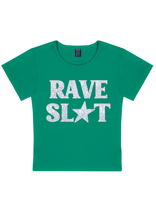 Glitter Rave Slxt Y2K Baby Tee Cherrykitten