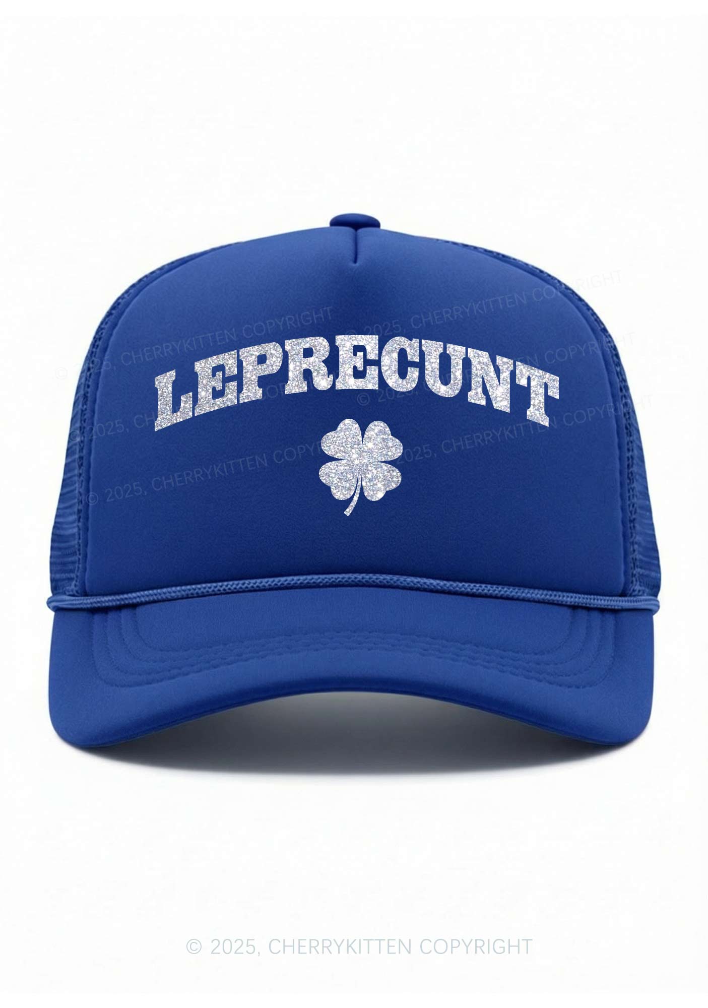 Glitter Leprecunt St Patricks Y2K Trucker Hat Cherrykitten