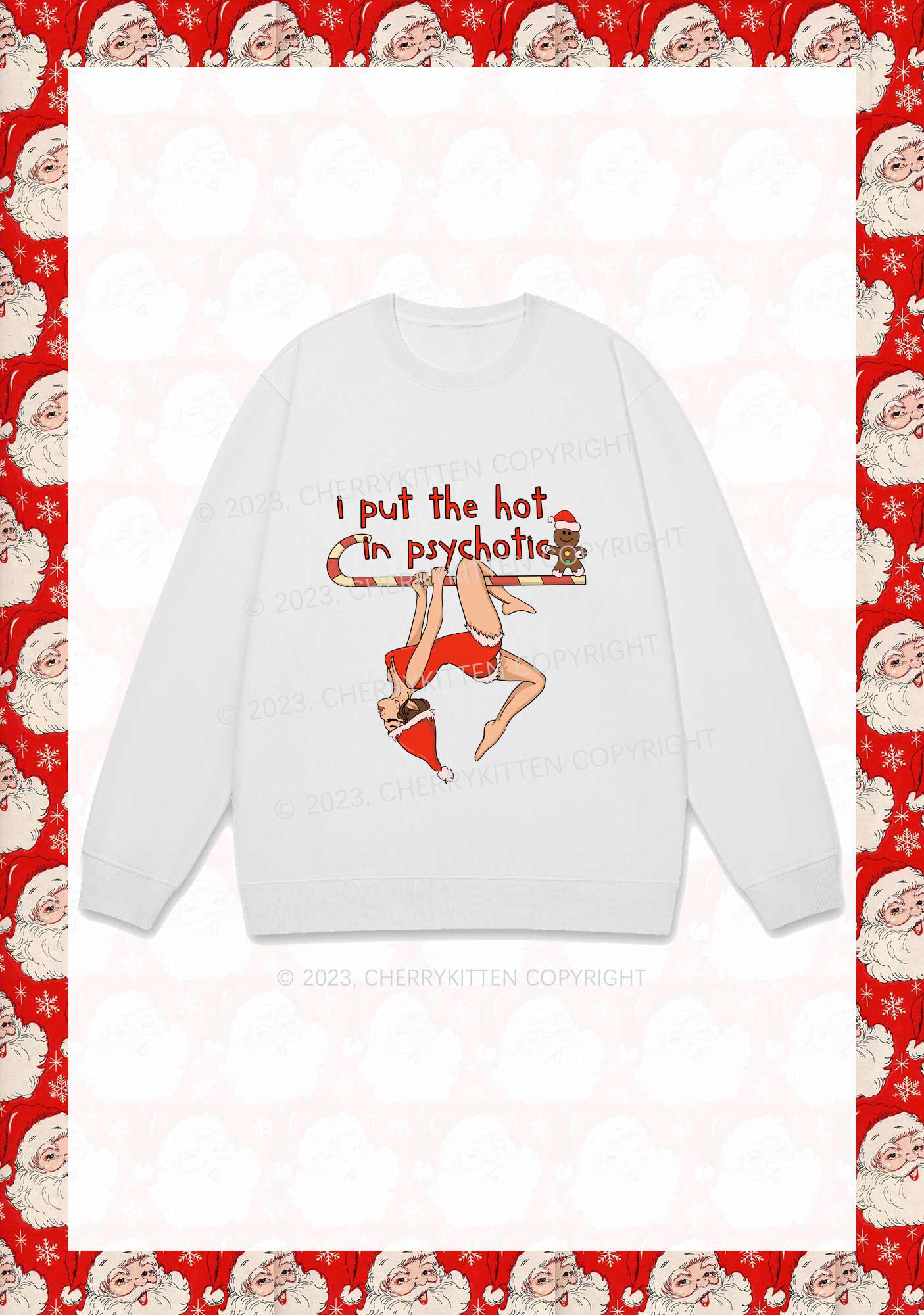 Christmas Yoga Girl Y2K Sweatshirt Cherrykitten