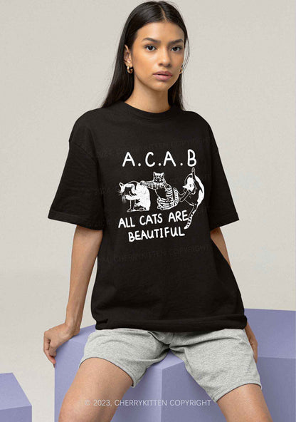 ACAB Cats Y2K Chunky Shirt Cherrykitten