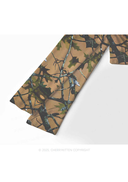 Branches Camouflage Y2K Mesh Long Sleeve Crop Top Cherrykitten