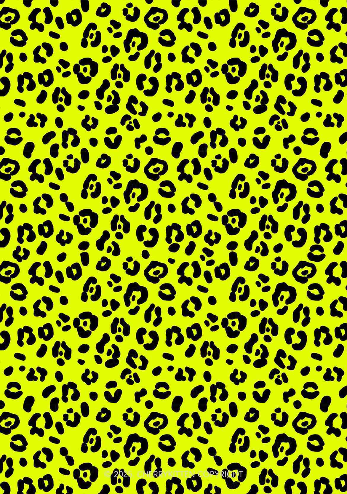 Neon Leopard Y2K Print Long Sleeve Pajama Set Cherrykitten