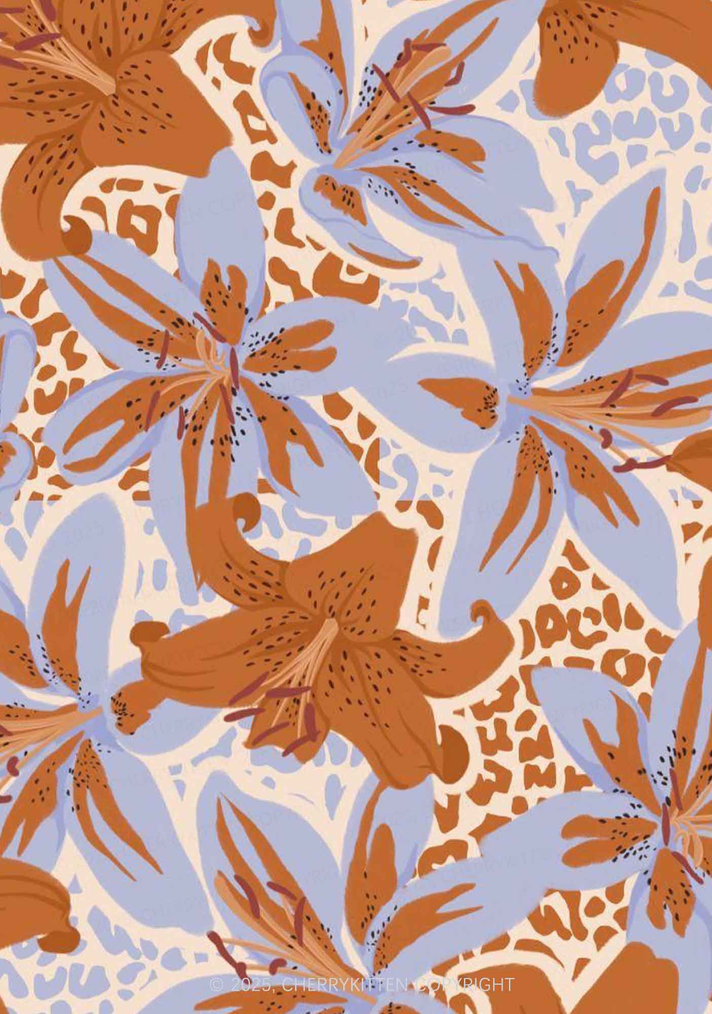 Lilies And Leopard Y2K Print Bikini Set Cherrykitten