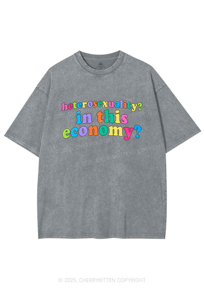 Heterosexuality In This Economy Pride Y2K Shirts Washed Tee Cherrykitten
