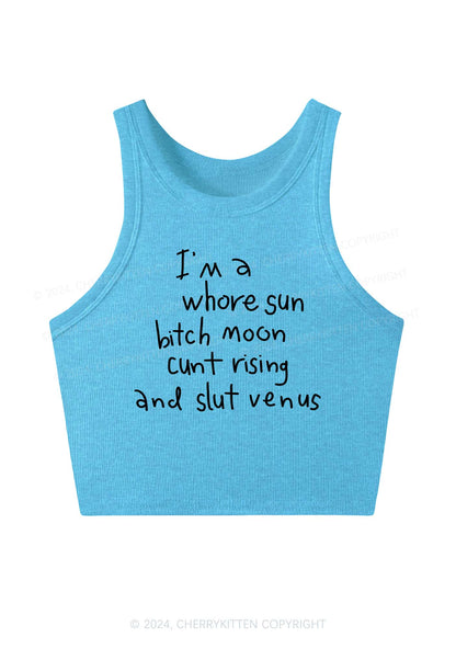 Whole Sun Bxxch Y2K Crop Tank Top Cherrykitten