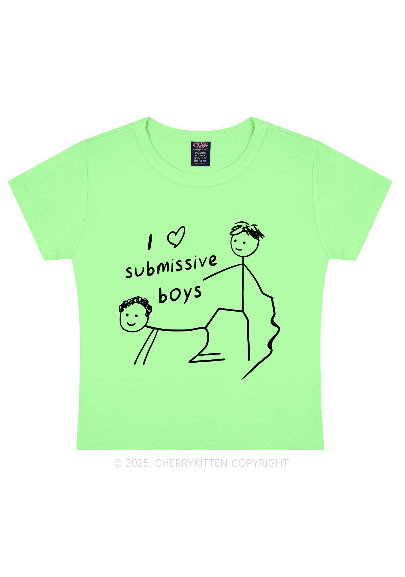 I Love S Gay Boys Pride Y2K Baby Tee Cherrykitten