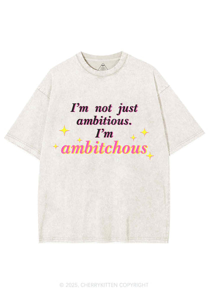 Not Ambitious Im Ambxxchous Y2K Shirts Washed Tee Cherrykitten