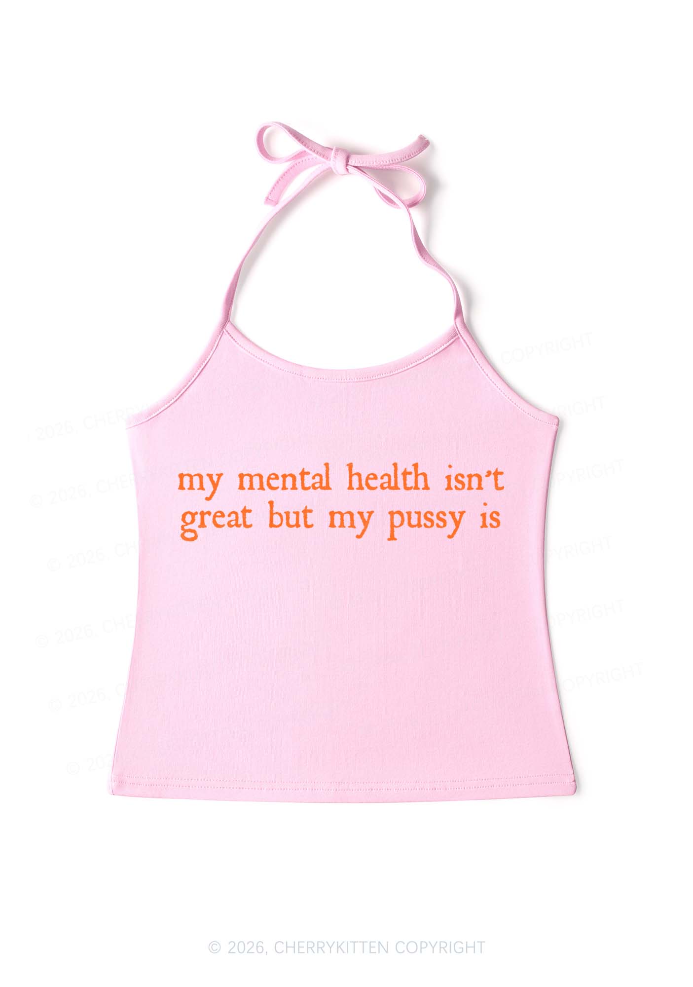 Great Mental Health Y2K Halter Neck Cami Cherrykitten