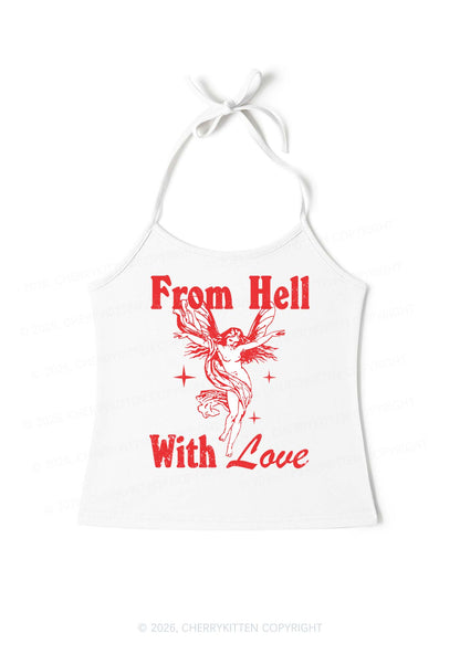 From Hall With Love Y2K Halter Neck Cami Cherrykitten