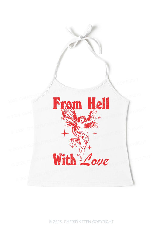 From Hall With Love Y2K Halter Neck Cami Cherrykitten