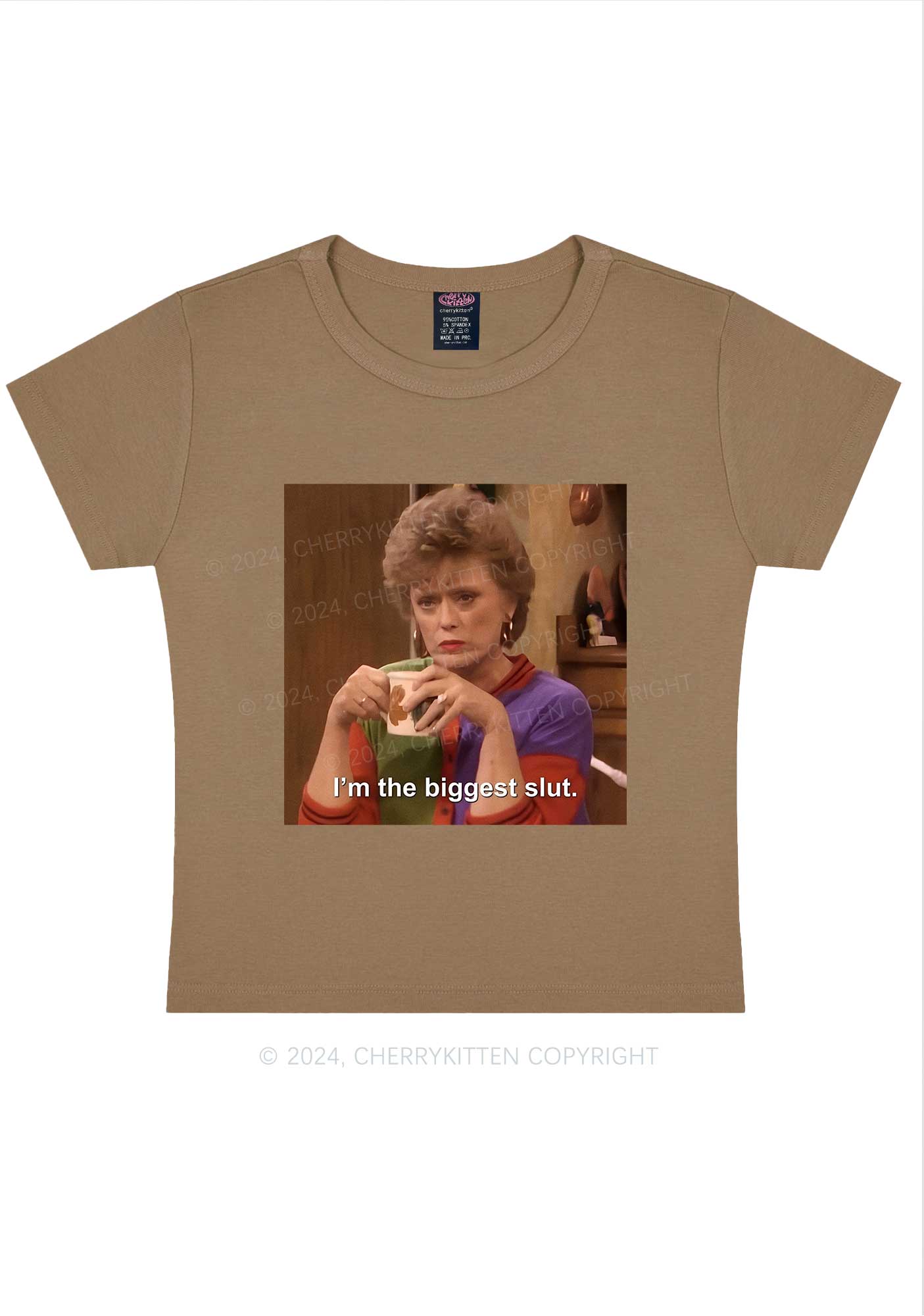 Im The Biggest Slxt Y2K Baby Tee Cherrykitten