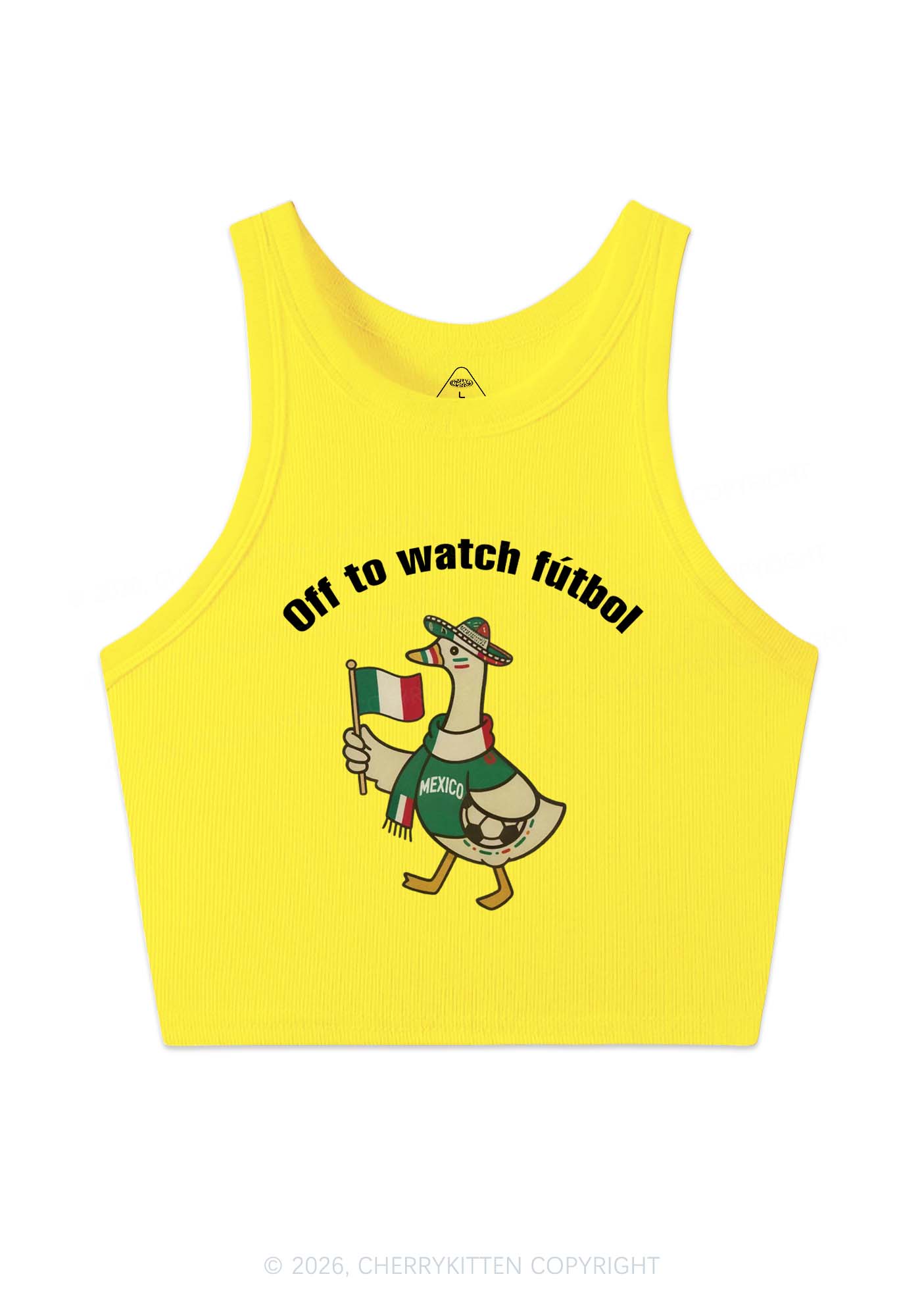 Off To Watch Futbol Goose Y2K Crop Tank Top Cherrykitten