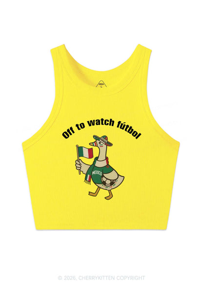 Off To Watch Futbol Goose Y2K Crop Tank Top Cherrykitten