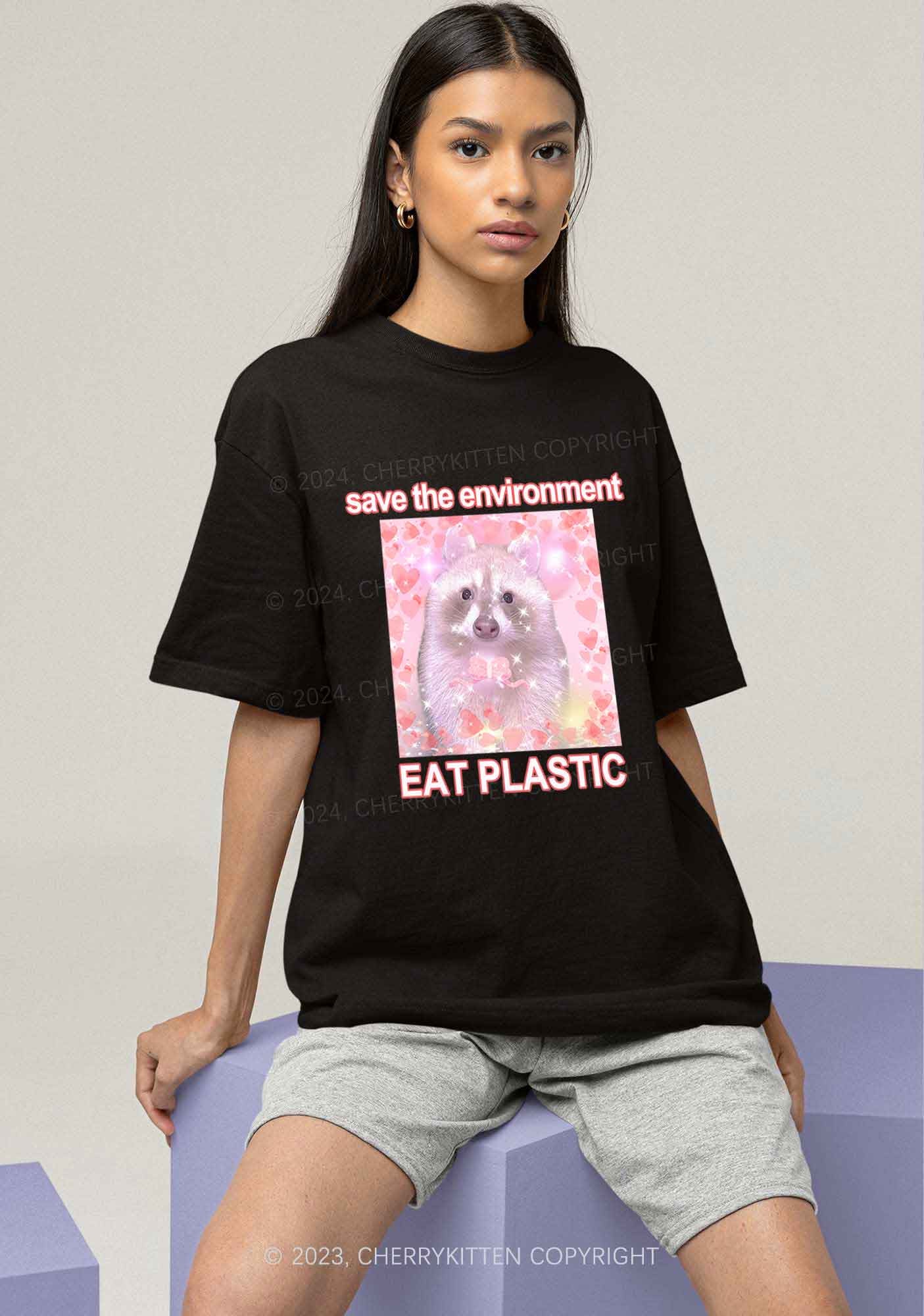 Save The Environment Y2K Chunky Shirt Cherrykitten