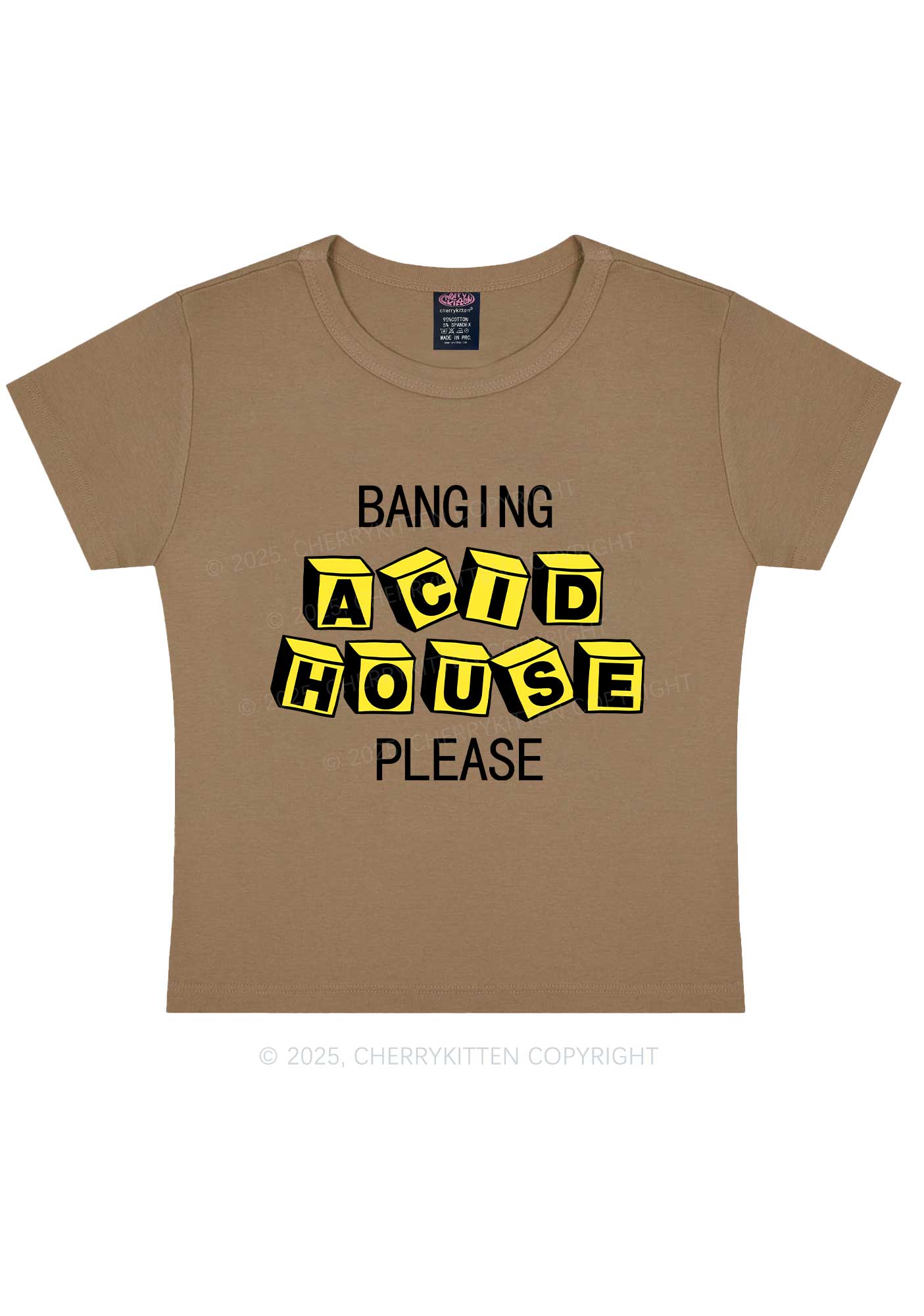 Banging Acid House Y2K Baby Tee Cherrykitten