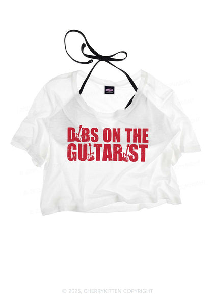 Dibs On The Guitarist Y2K Sheer Crop Tee Cherrykitten