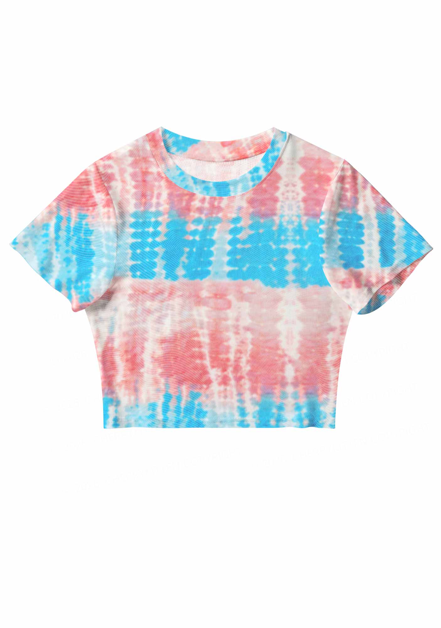 Tie Dye Trans Pride Y2K Mesh Crop Top Cherrykitten