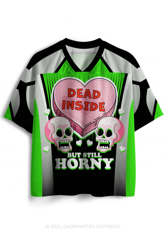 Custom Halloween Skulls Dead Inside Y2K Sport Jersey Shirts Cherrykitten