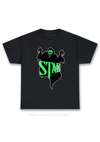 Stab Ghost Halloween Y2K Chunky Shirt Cherrykitten