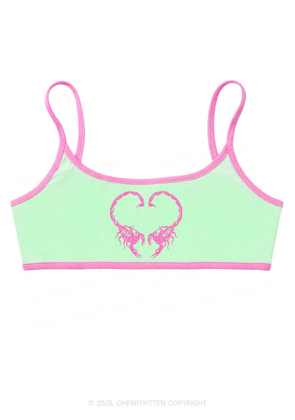 Skull Scorpion Heart Y2K Super Crop Cami Cherrykitten