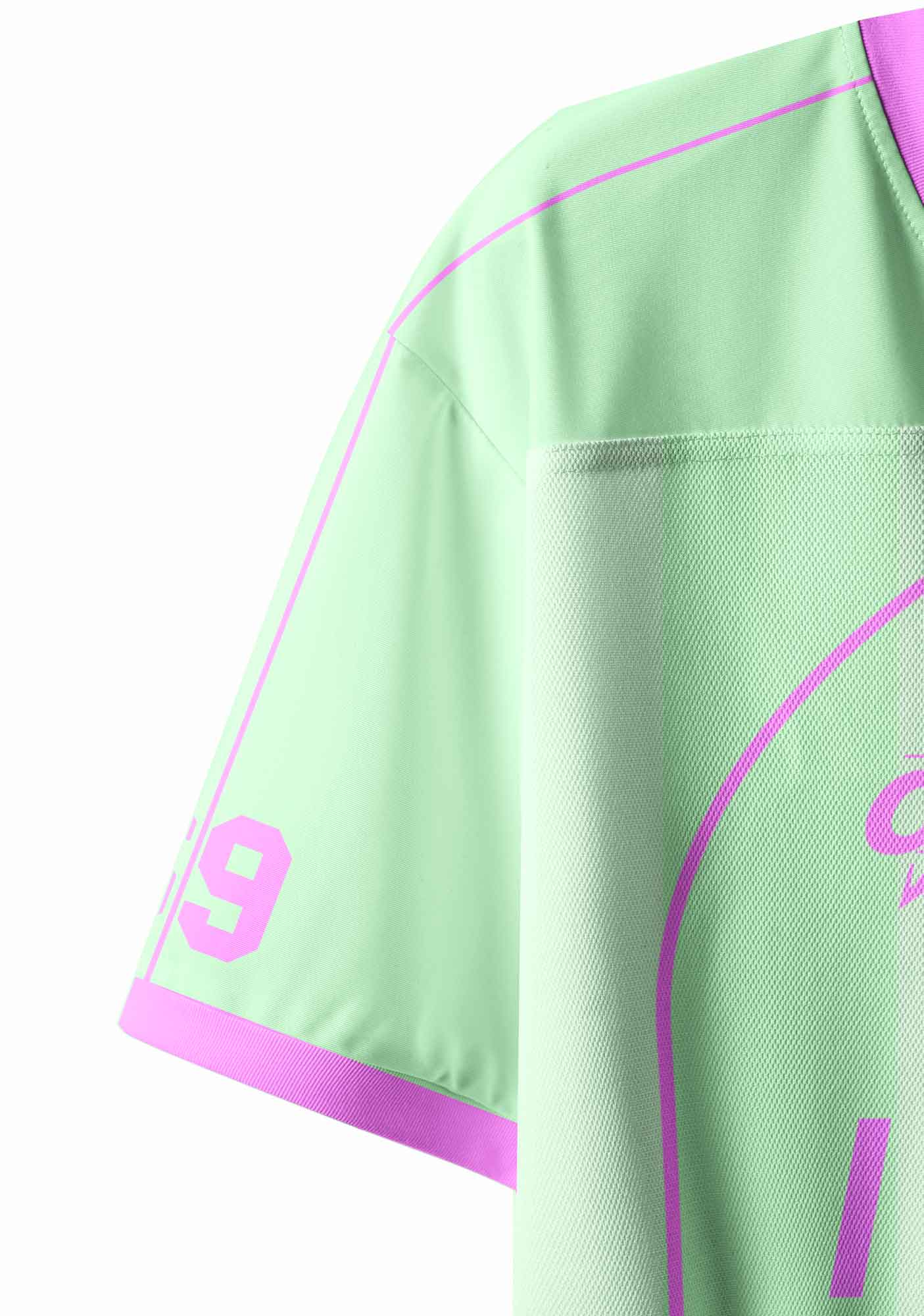 Mint Green I Put The Bi In Bxxch Pride Y2K Crop Sport Jersey Shirts Cherrykitten