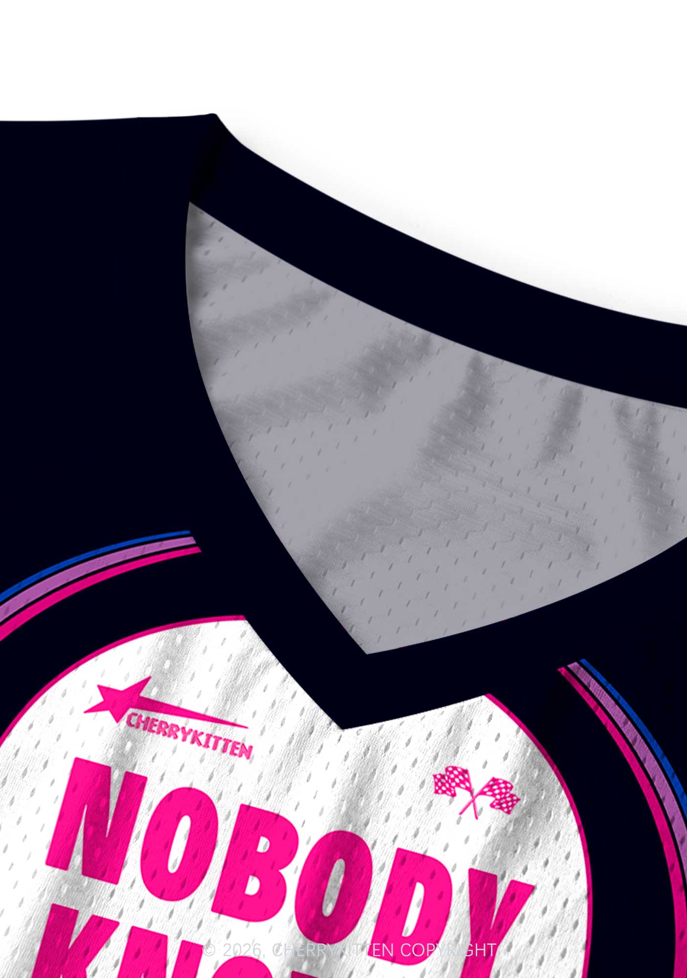 Nobody Knows Im Bisexual Pride Y2K Sport Jersey Tank Cherrykitten