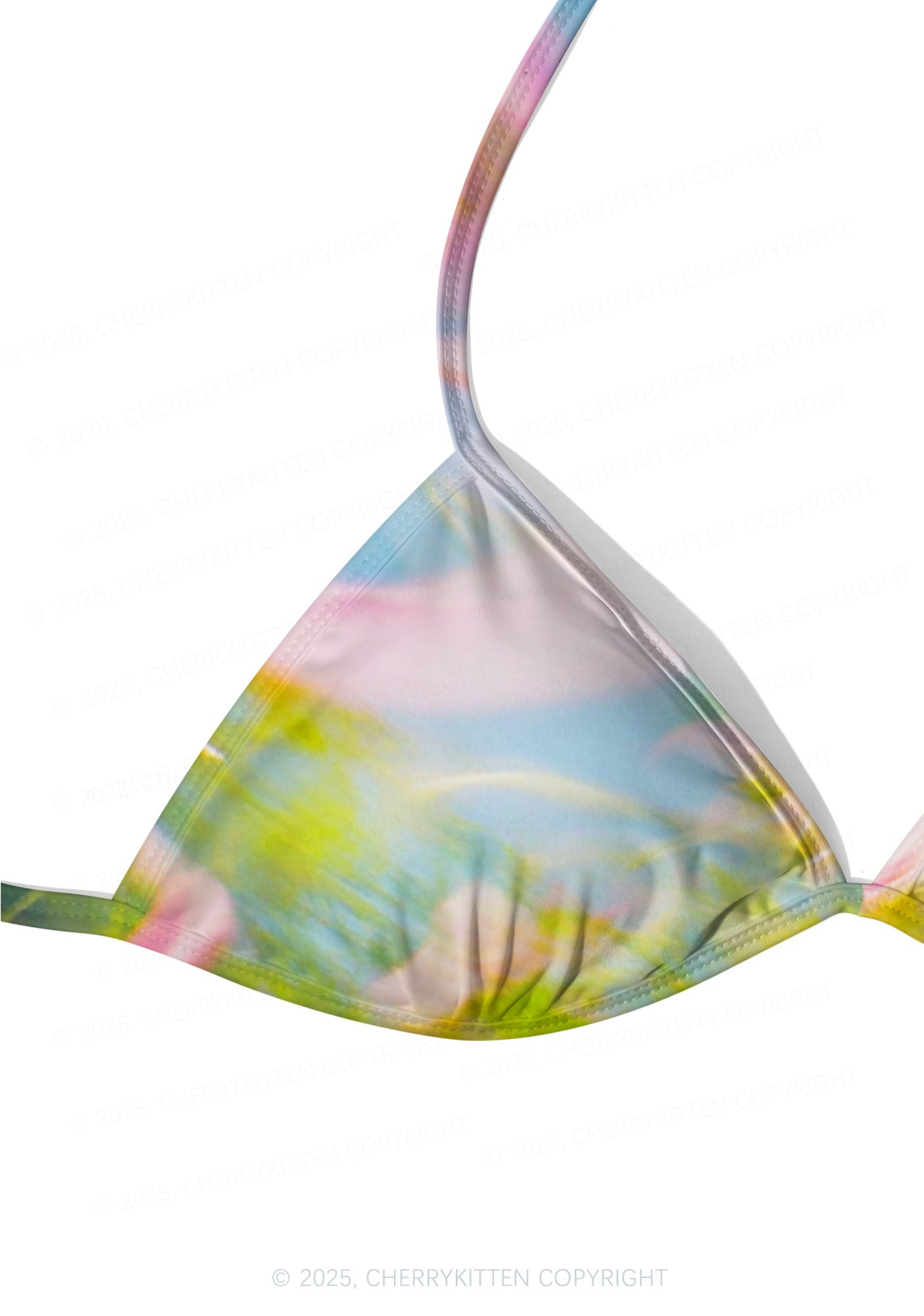 Blurred Blooms Y2K Print Bikini Set Cherrykitten