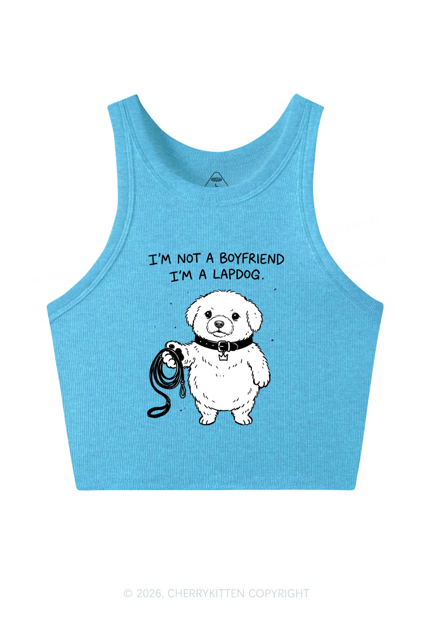 Im A Lapdog Y2K Crop Tank Top Cherrykitten