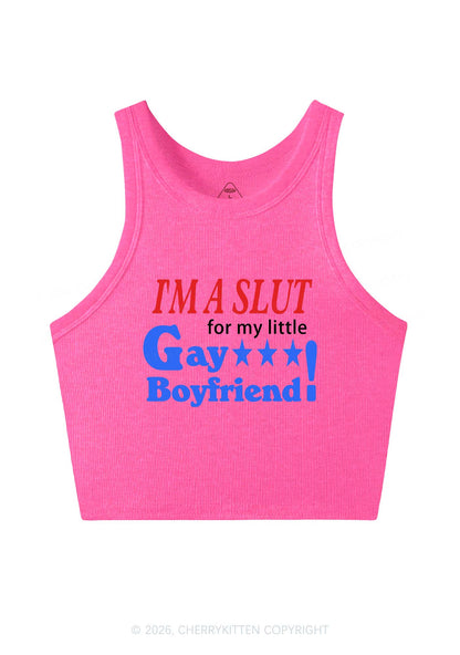 Slxt For Gay Boyfriend Pride Y2K Crop Tank Top Cherrykitten