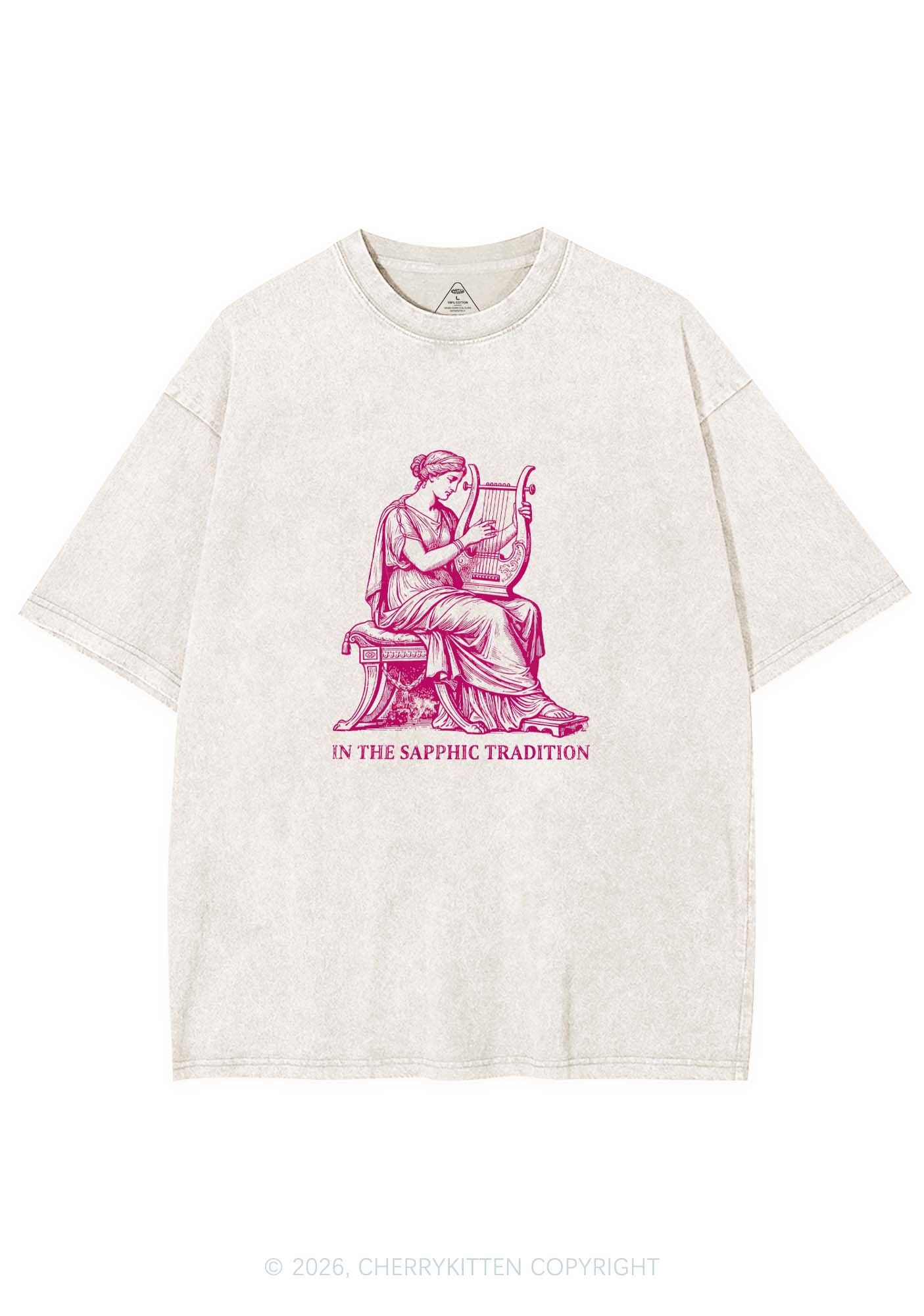 In The Sapphic Tradition Pride Y2K Shirts Washed Tee Cherrykitten