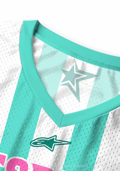 Mint Green Lesbian Princess Pride Y2K Sport Jersey Tank Cherrykitten
