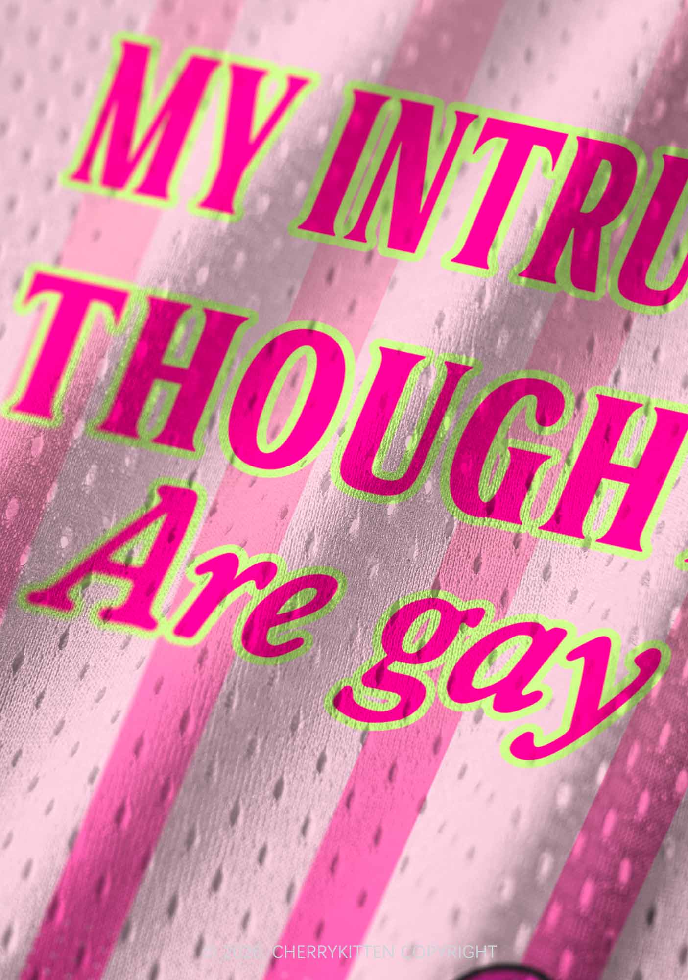 My Intrusive Thoughts Are Gay Pride Y2K Sport Jersey Tank Cherrykitten