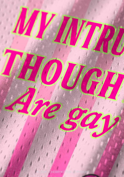 My Intrusive Thoughts Are Gay Pride Y2K Sport Jersey Tank Cherrykitten