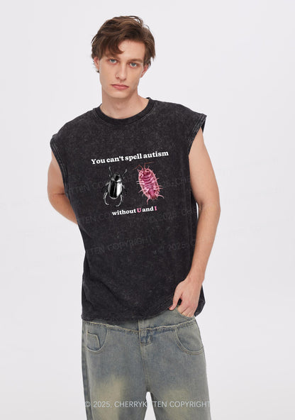 Autism Insect Y2K Washed Muscle Tank Cherrykitten