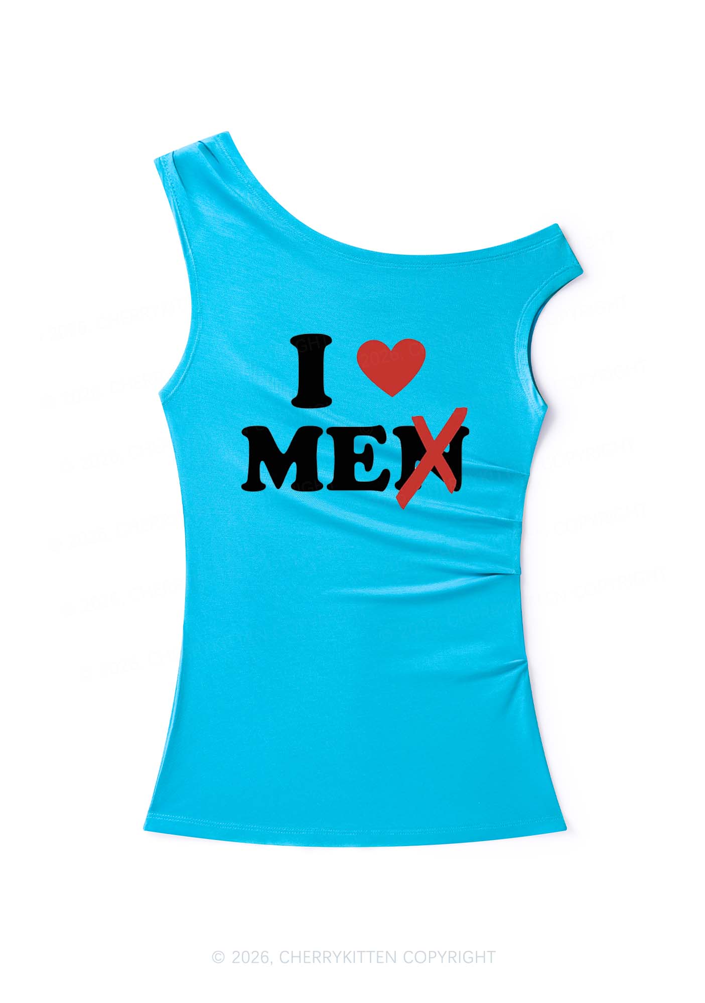 Love Me Not Men Y2K Off Shoulder Tank Top Cherrykitten