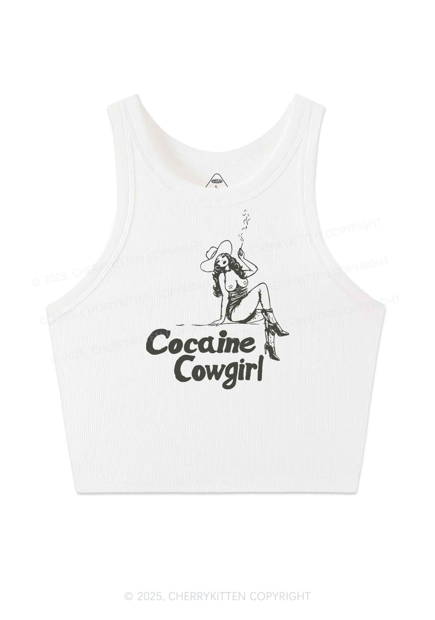Cola Cowgirl Y2K Crop Tank Top Cherrykitten