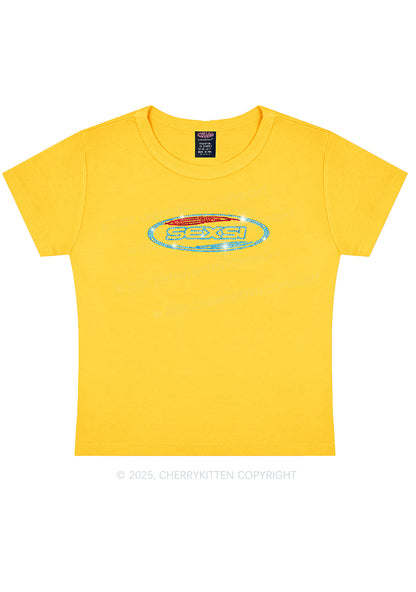 Rhinestone Sexsi Slogan Y2K Baby Tee Cherrykitten