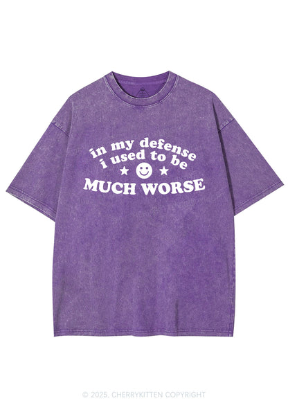 Much Worse Y2K Shirts Washed Tee Cherrykitten
