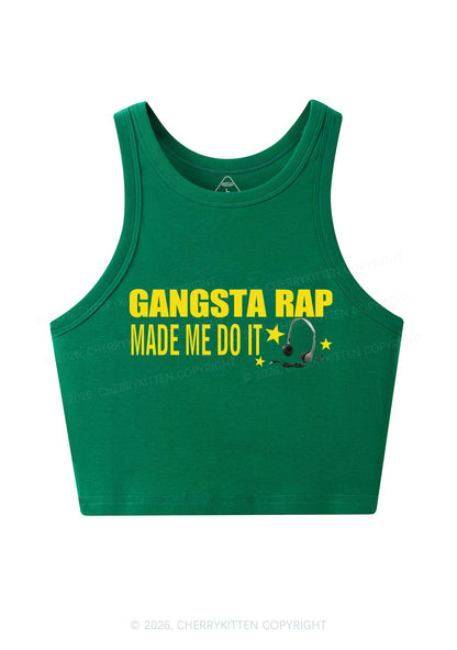 Gangsta Rap Made Me Do It Y2K Crop Tank Top Cherrykitten