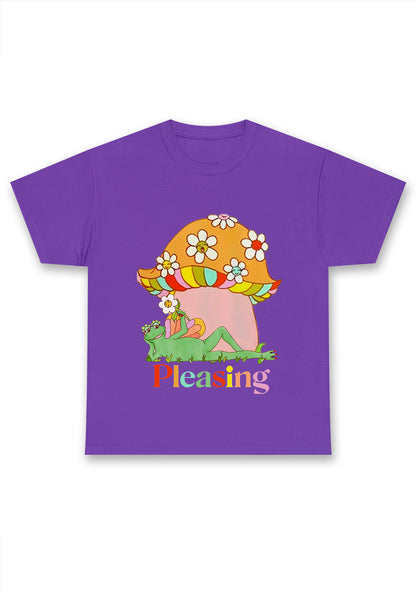 Pleasing Flowers Mushroom Frog Chunky Shirt